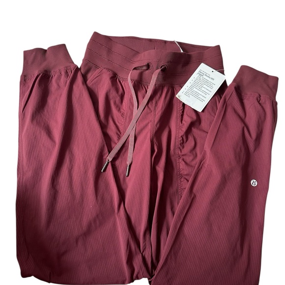 Lululemon Athletica Burgundy Track Joggers with Tapered Fit - Picture 6 of 10